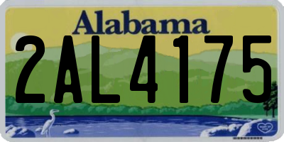 AL license plate 2AL4175