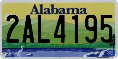 AL license plate 2AL4195