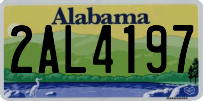 AL license plate 2AL4197