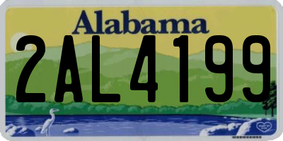 AL license plate 2AL4199