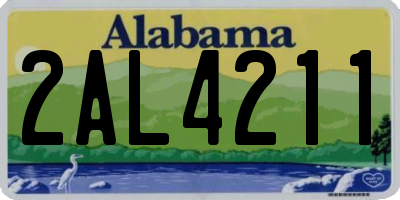 AL license plate 2AL4211