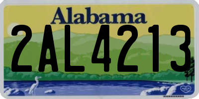 AL license plate 2AL4213