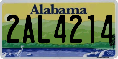 AL license plate 2AL4214