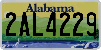 AL license plate 2AL4229