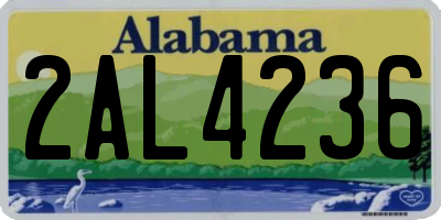 AL license plate 2AL4236