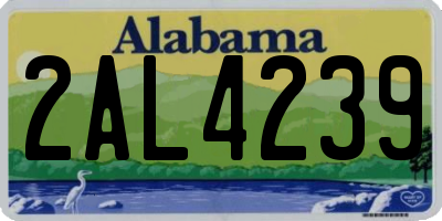 AL license plate 2AL4239