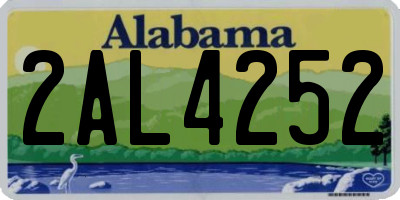 AL license plate 2AL4252