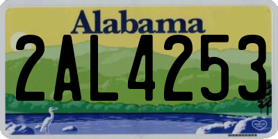 AL license plate 2AL4253