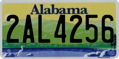 AL license plate 2AL4256