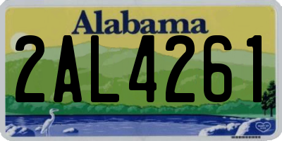 AL license plate 2AL4261