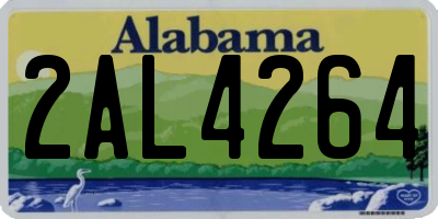 AL license plate 2AL4264
