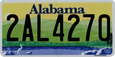 AL license plate 2AL4270