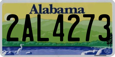 AL license plate 2AL4273