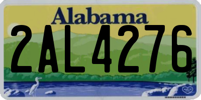 AL license plate 2AL4276