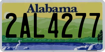 AL license plate 2AL4277