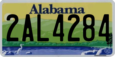 AL license plate 2AL4284