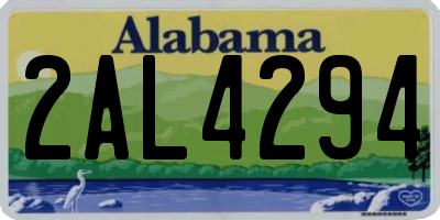 AL license plate 2AL4294