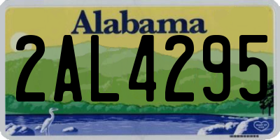 AL license plate 2AL4295