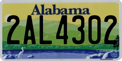 AL license plate 2AL4302