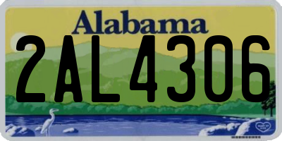 AL license plate 2AL4306