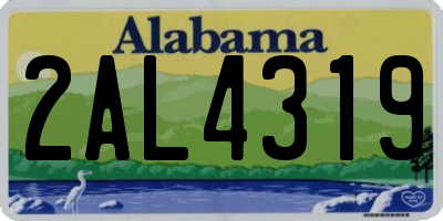 AL license plate 2AL4319