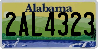 AL license plate 2AL4323