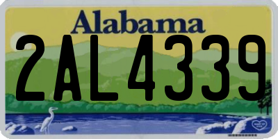 AL license plate 2AL4339