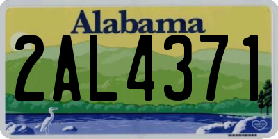 AL license plate 2AL4371