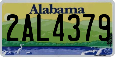 AL license plate 2AL4379