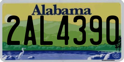 AL license plate 2AL4390