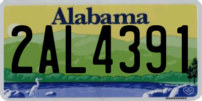 AL license plate 2AL4391