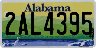 AL license plate 2AL4395