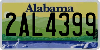 AL license plate 2AL4399