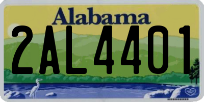 AL license plate 2AL4401