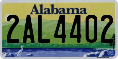 AL license plate 2AL4402