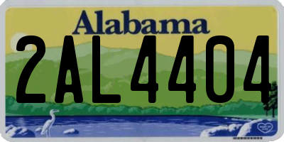 AL license plate 2AL4404