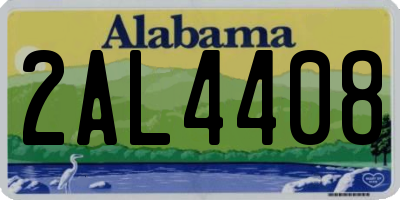 AL license plate 2AL4408