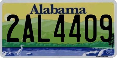 AL license plate 2AL4409