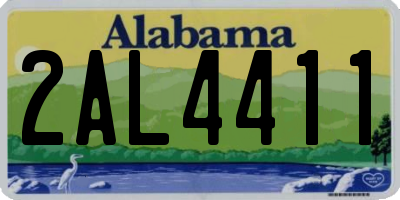 AL license plate 2AL4411
