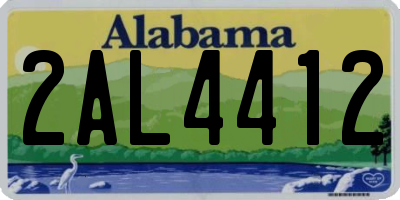 AL license plate 2AL4412