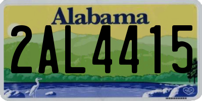 AL license plate 2AL4415