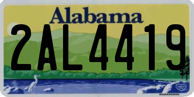 AL license plate 2AL4419