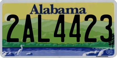 AL license plate 2AL4423
