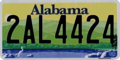 AL license plate 2AL4424