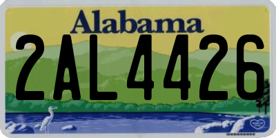 AL license plate 2AL4426