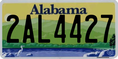 AL license plate 2AL4427