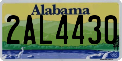 AL license plate 2AL4430