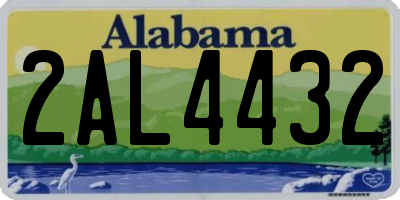 AL license plate 2AL4432