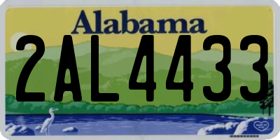 AL license plate 2AL4433