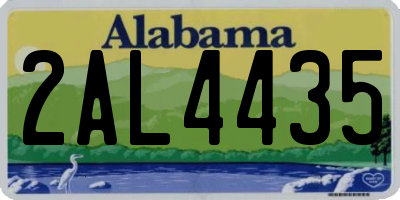 AL license plate 2AL4435
